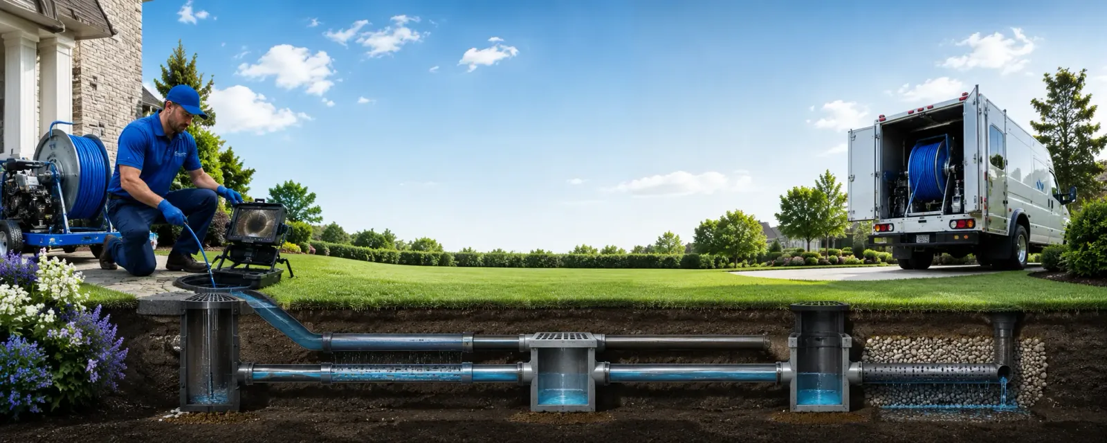 Outdoor drain cleaning information for Traphill, NC